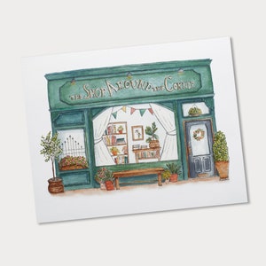 Shop Around the Corner Wall Art | Watercolor Print Decor