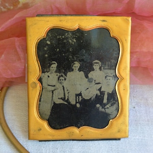 Sale! Antique Daguerreotype Photo - 5 Women, Children, Period Dress, Great Gift - 1850&#39;s - Rare, Collectible!