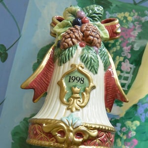 VERKAUF! Fitz & Floyd Bell.3-D- Punziert, Handgemalt, Datiert, Porzellan, Tolles Geschenk - Vintage - Selten, Fabelhaft!