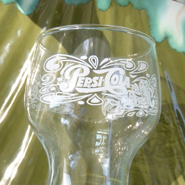 SALE! Pepsi Cola Tumbler/Water Glass - White Pepsi Logo, 16 Oz, Great Gift - Vintage - Rare, Fabulous!