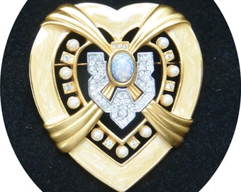 エリザベス・テイラー エイボン ブローチ：22Kゴールドオーバーレイ