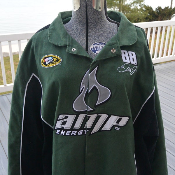 SALE! Dale Earnhardt Jr, Jacket, NASCAR - Amp Energy, Size XL, Heavily Embellished, Great Gift - Vintage - Rare, Fabulous!