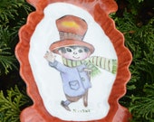 SALE Phyllis Niebur Tiny Tim - Signed, Hand Painted Porcelain, Charles Dickens, Spoon Stand Decor - Vintage, One of Kind, Fabulous