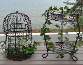 hanging bird cage stand