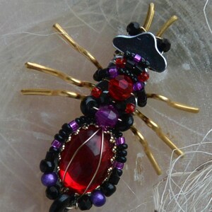 ¡OFERTA! Broche de hormiga de Liztech - SIN USAR - Firmado, hecho a mano, EE. UU., vidrio retro, tarjeta original, excelente regalo - Vintage - Retirado, ¡fabuloso!