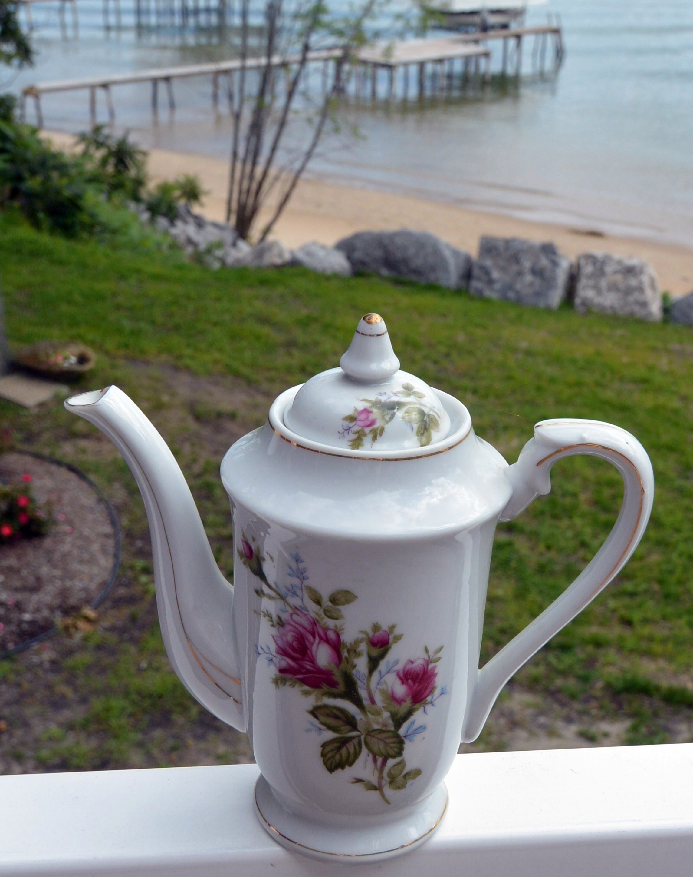 ※特別価格※食器 花盆 SALE! Fern Coffee/tea Set - 13 Pieces, Fine China, Hand