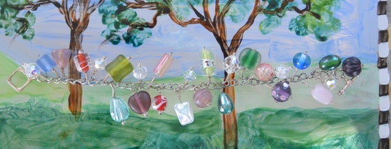 SALE! Murano Glass Bracelet - Multi Color/Shape G… - image 7