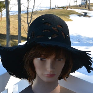 SALE Henry Pollak Hat 100% Wool, Belvadere, Open Design Crown, Elegant Edge, Great Gift Vintage Rare, Fabulous image 2