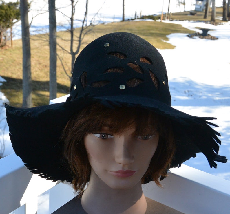 SALE Henry Pollak Hat 100% Wool, Belvadere, Open Design Crown, Elegant Edge, Great Gift Vintage Rare, Fabulous image 2