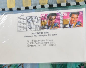 1993 Elvis Presley US Stamps & Umschlag - Ersttagsausgabe auf Umschlag, verpackt, Vintage, SALE!