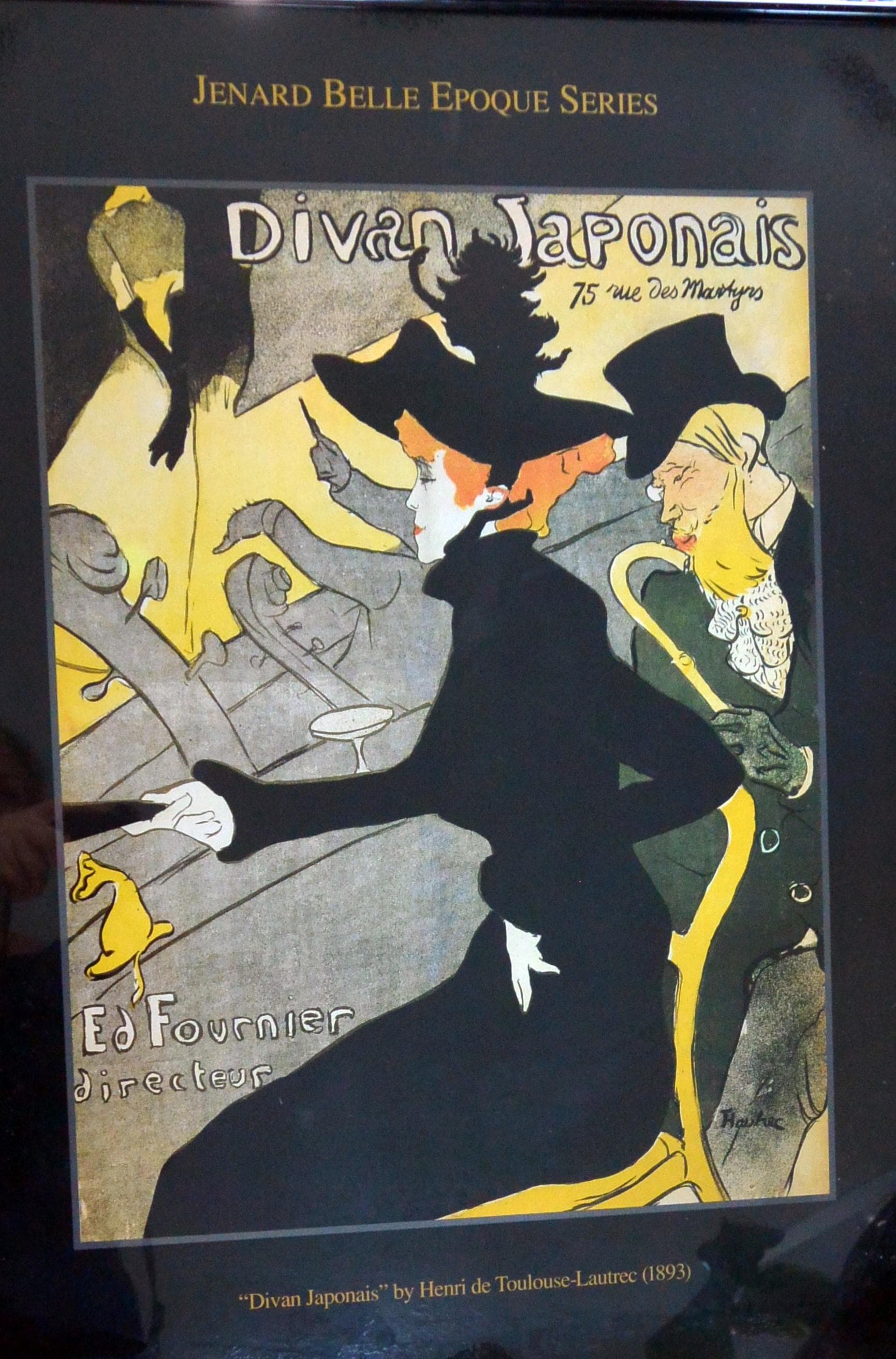 Toulouse Lautrec Lithograph: Divan Japonais Framed, Limited Ed