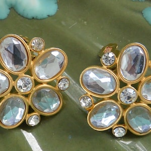 SALE! Dubin Elegant Earrings - Signed, Floral, Clip, Multi Occasion, Great Gift - Vintage - Rare, Fabulous!