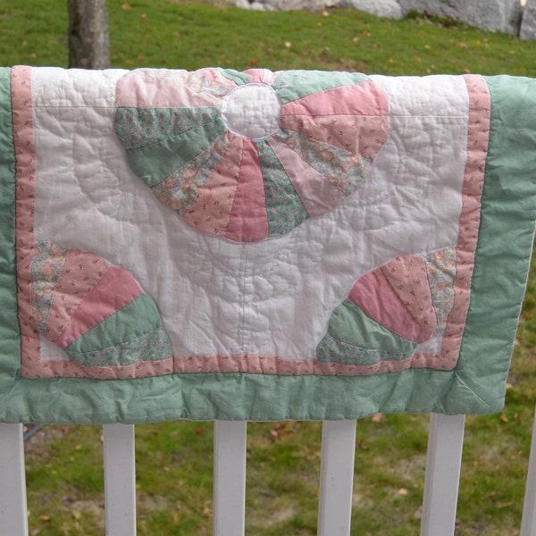 SALE! Quilted Pillowcase - Cotton, White/Multi Pastel Colors, Zipper Back, Great Condition/ Accent - Vintage - Rare, Fabulous!