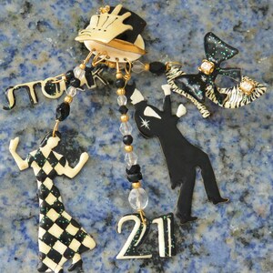 Lunch at the Ritz Brosche, Art Deco - Handsigniert, Stork Club NY, Statement, Tolles Geschenk - Vintage - Sehr selten, ausgedient, fabelhaft!