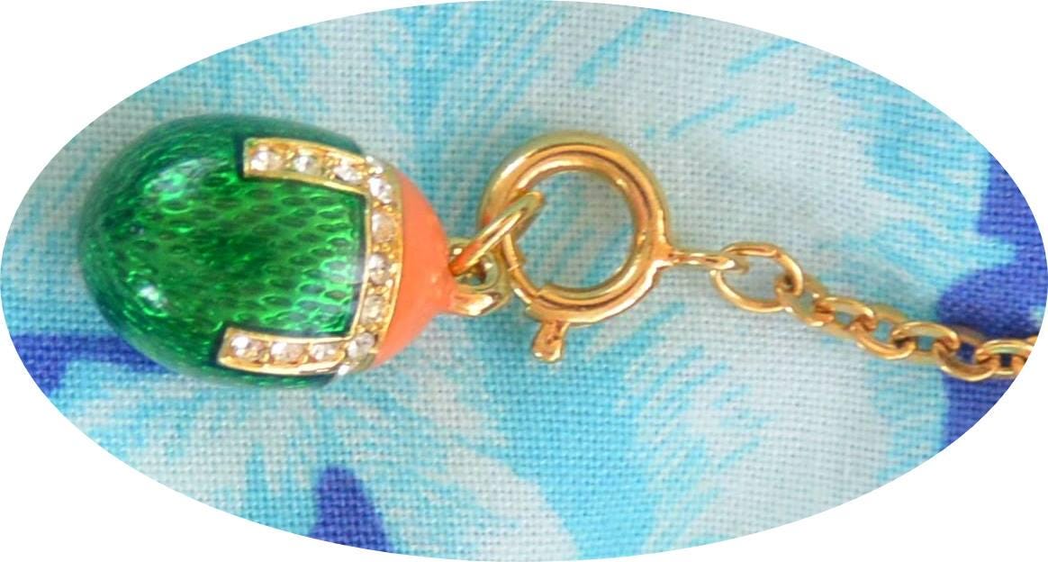 SALE! Joan Rivers Egg Charm Extender - UNUSED - Private Collection,  Queen of Romania, Great Gift- Vintage - Rare, Fabulous!