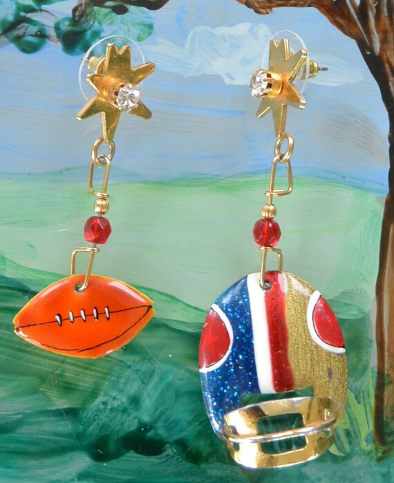 Lunch at the Ritz Earrings - Signed, Football The… - image 6