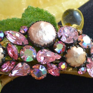 SALE! Regency Brooch - Signed, Baroque Pearls, Pink Multi Color/Shape Faceted Cabochons, Great Gift - Vintage - Rare, Fabulous!