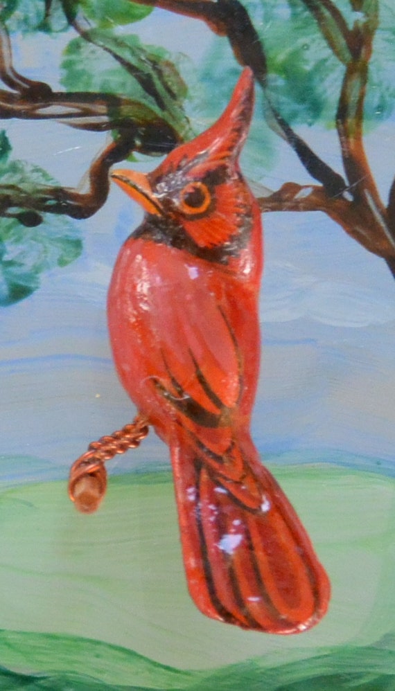 SALE! Takahashi Bird Brooch - Male Cardinal, Beau… - image 3