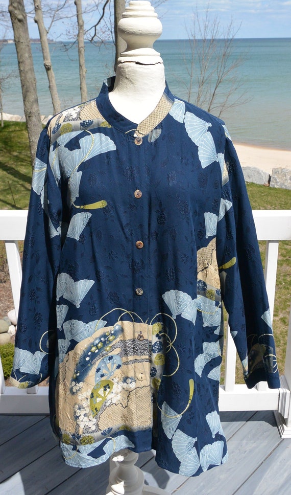 SALE! Citron Silk Blouse /Tunic - UNUSED - Santa M