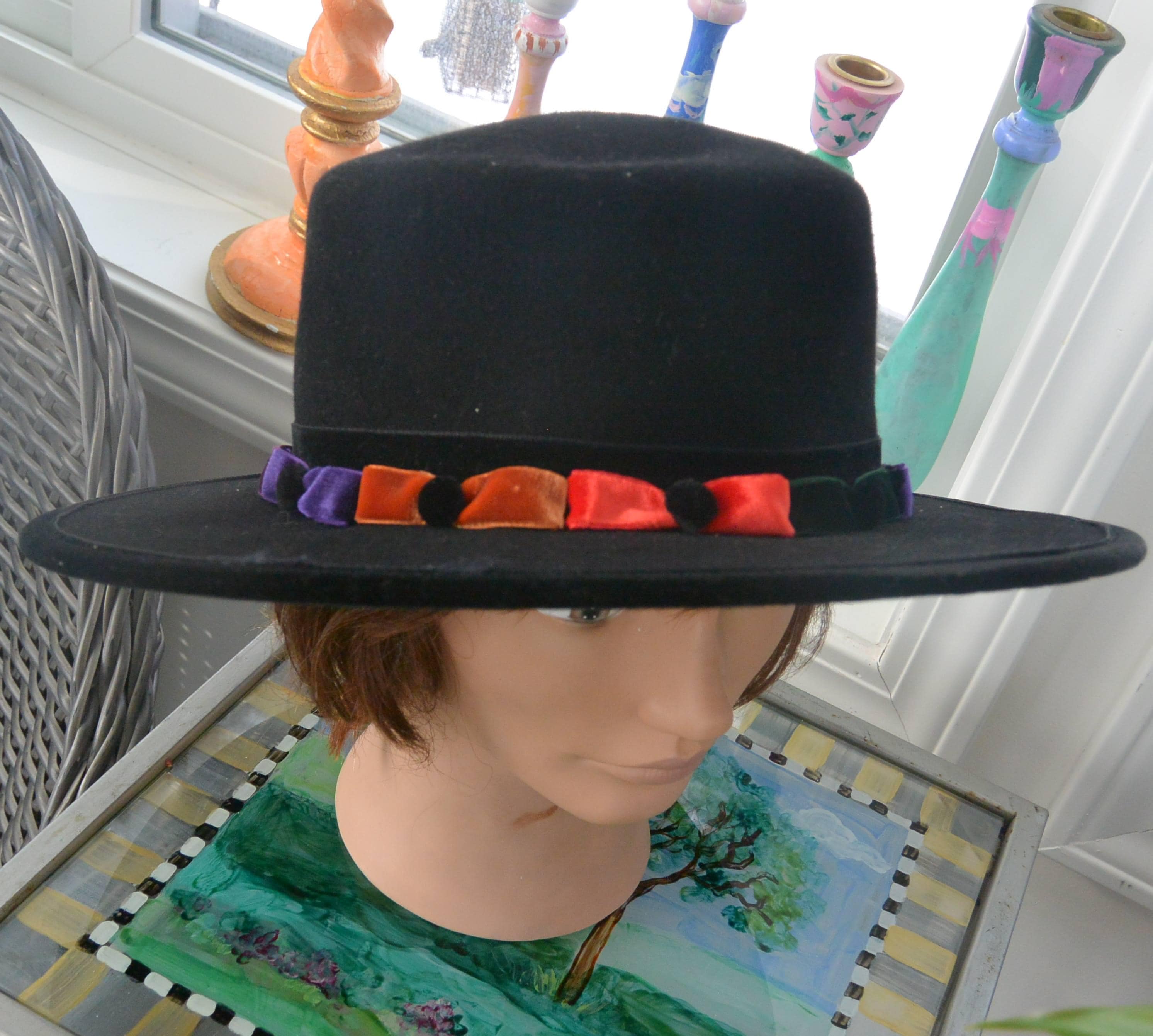 Neiman Marcus Cream and Red Hat with Wide Brim Neiman Marcus Hats for Women for sale | eBay main image 4