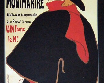 Toulouse Lautrec Lithograph: Les Chansonniers Montmartre, Framed