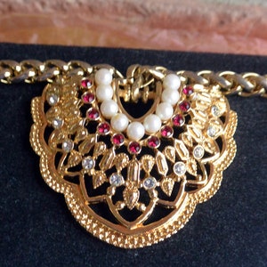 SALE! Elizabeth Taylor Necklace - Signed, Shaill Jhaveri, 22K Gold Plated, Great Gift - Vintage - Rare, Fabulous!