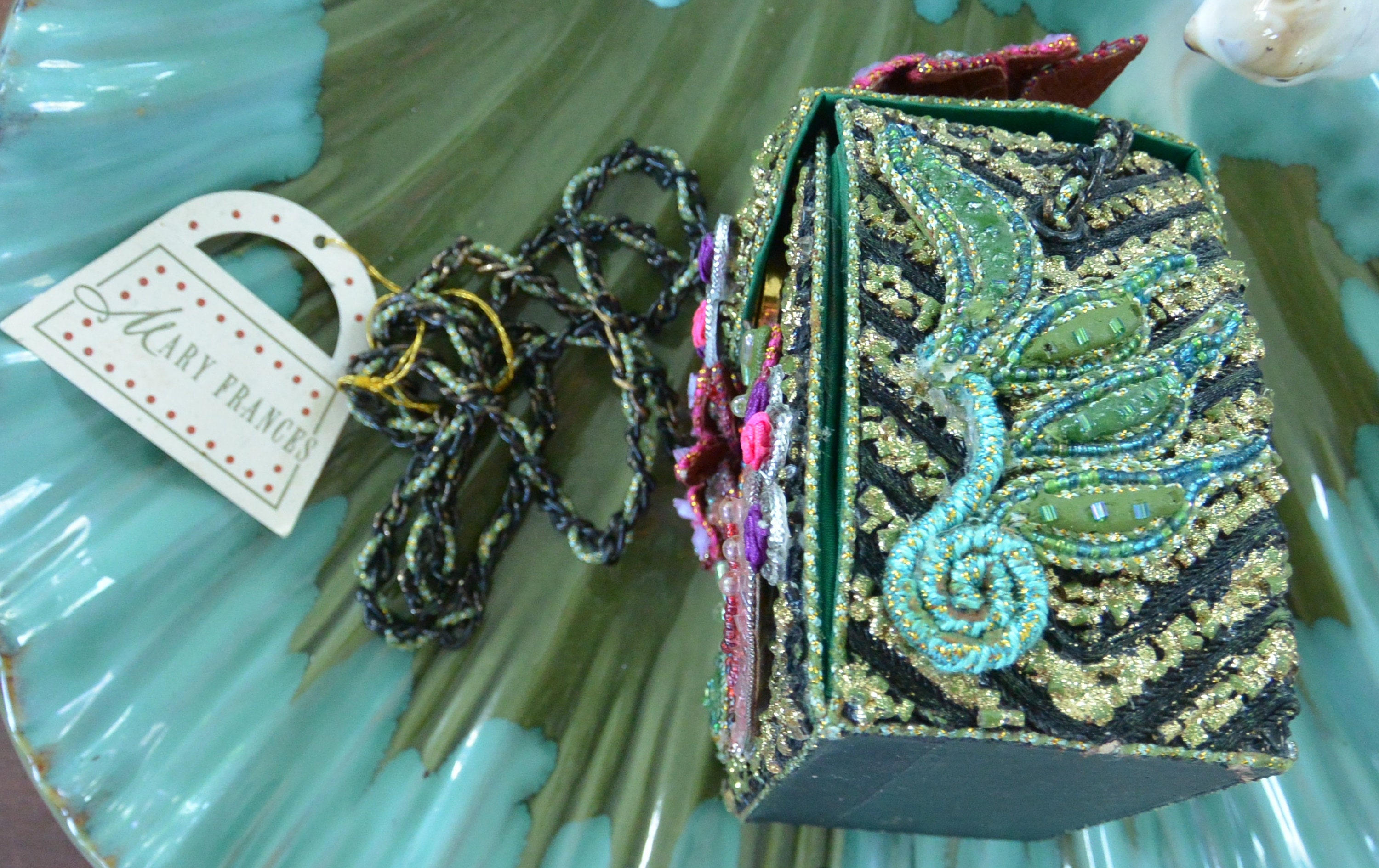 SALE! Mary Frances Bag - UNUSED - 3-D Floral, Beads