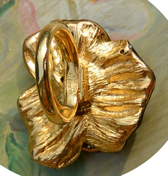 SALE! Kenneth J Lane Floral Ring - UNUSED - Adjus… - image 8