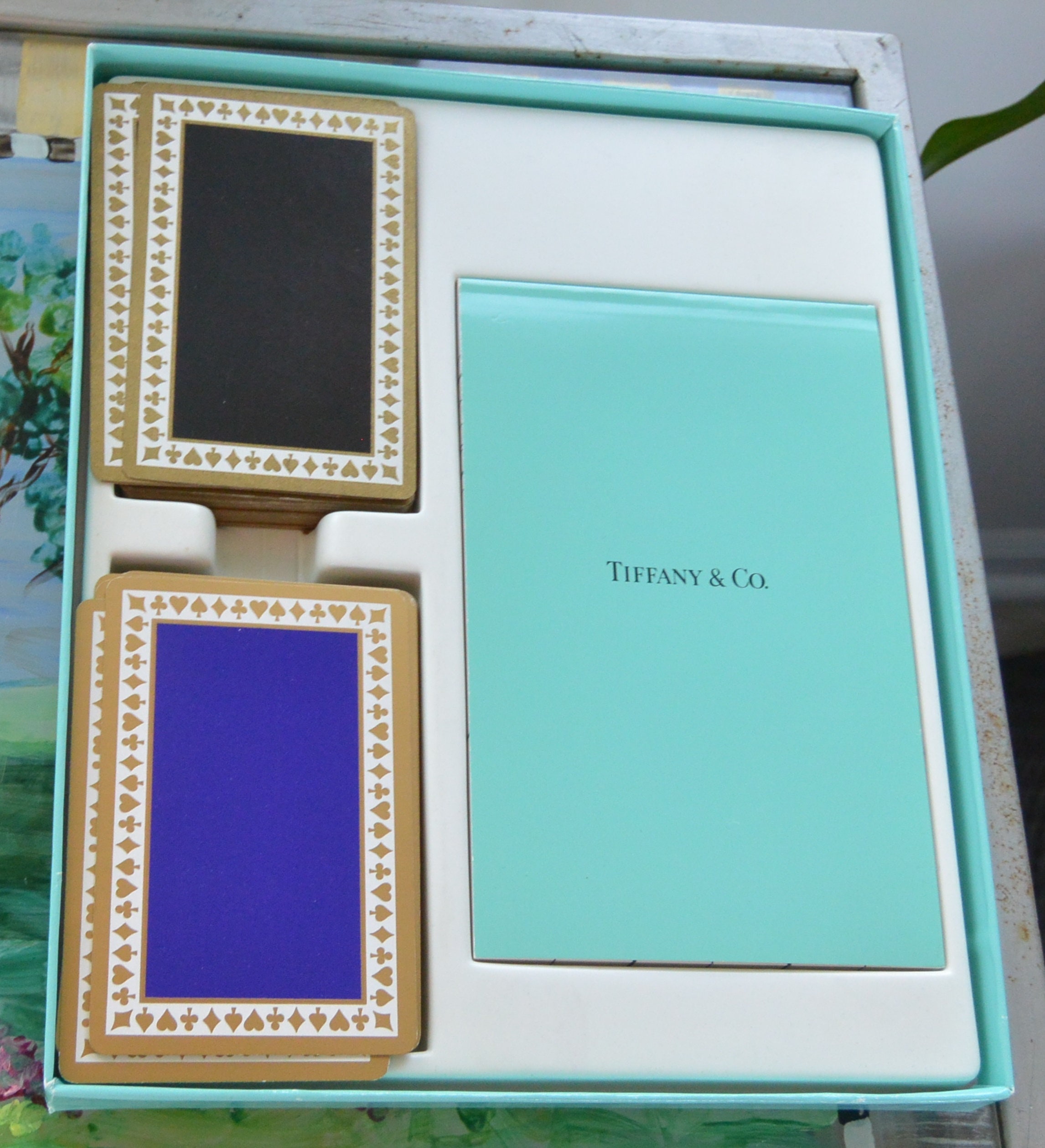 SALE! Tiffany & Co - UNUSED - Playing Cards/bridge Score Pad Set