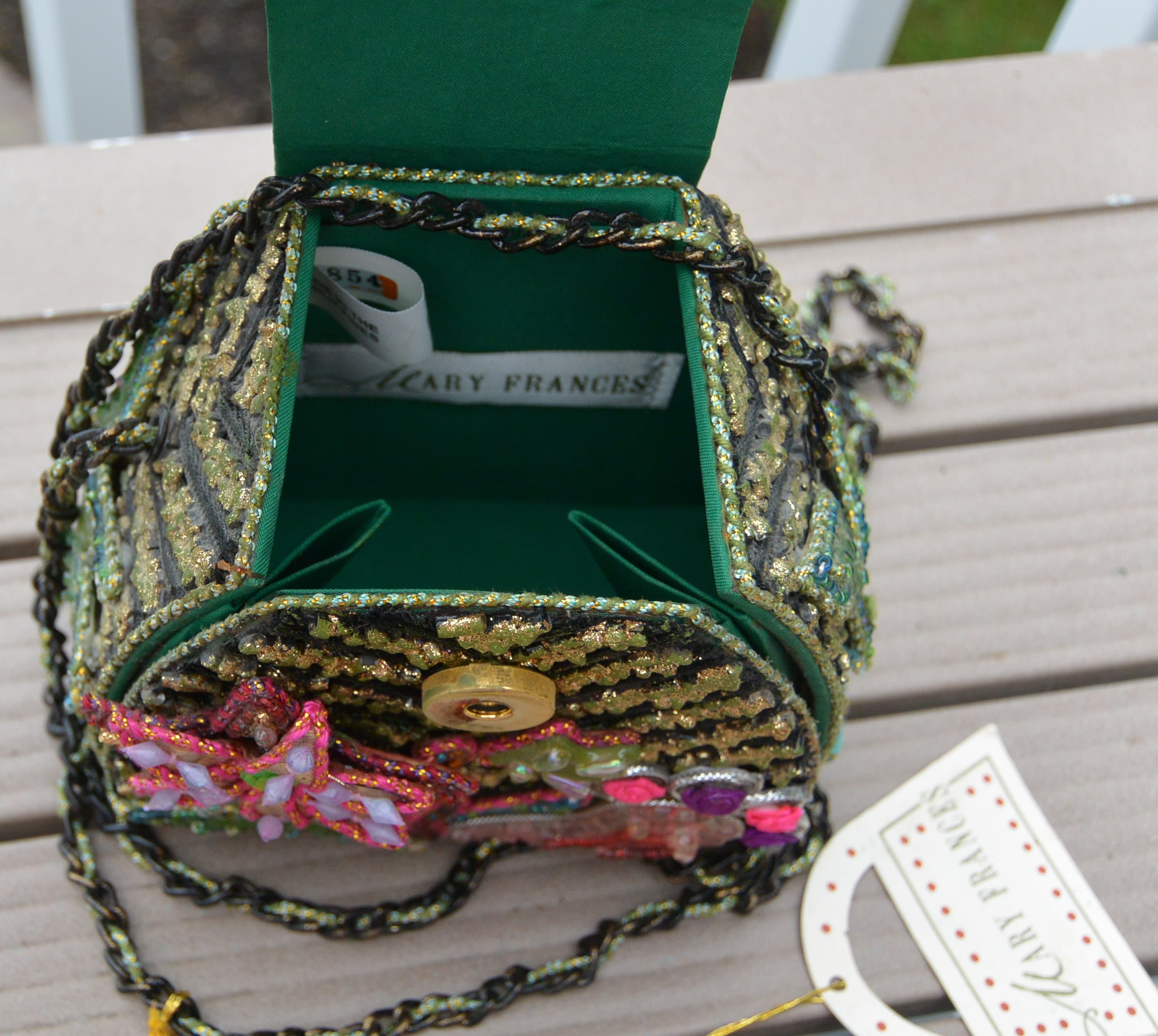 Mary Frances Bag - UNUSED - 3-D Floral, Beads, Multi Color Design