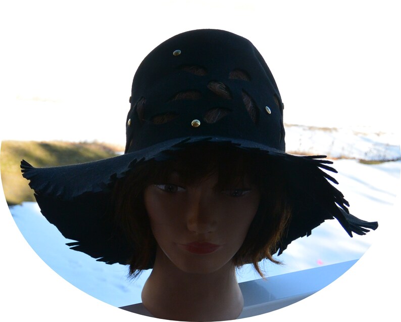 SALE Henry Pollak Hat 100% Wool, Belvadere, Open Design Crown, Elegant Edge, Great Gift Vintage Rare, Fabulous image 10