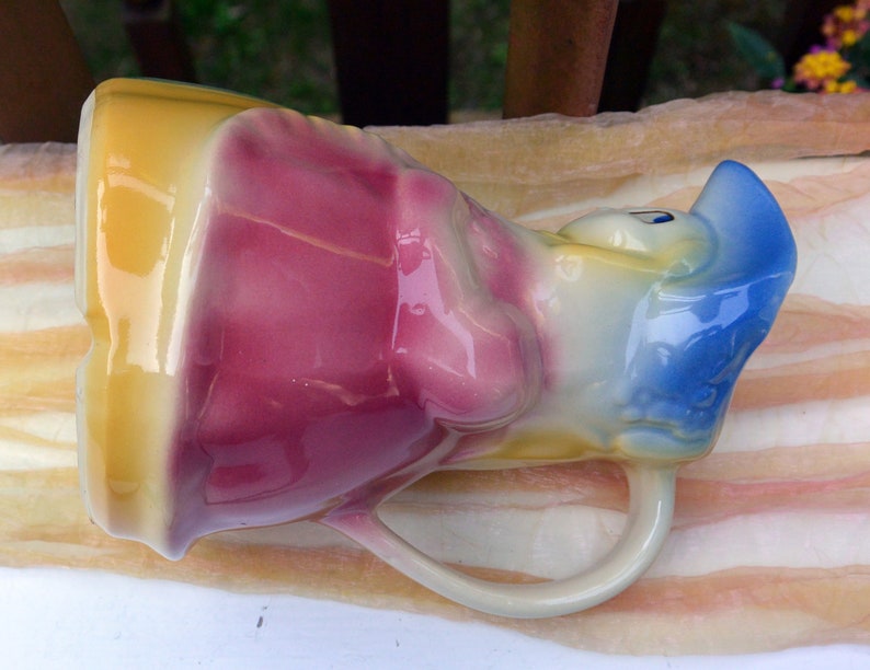 Lower Shipping Colorful Vintage SALE!Shawnee Bo Peep Pitcher Hallmarked Fabulous! Made USA