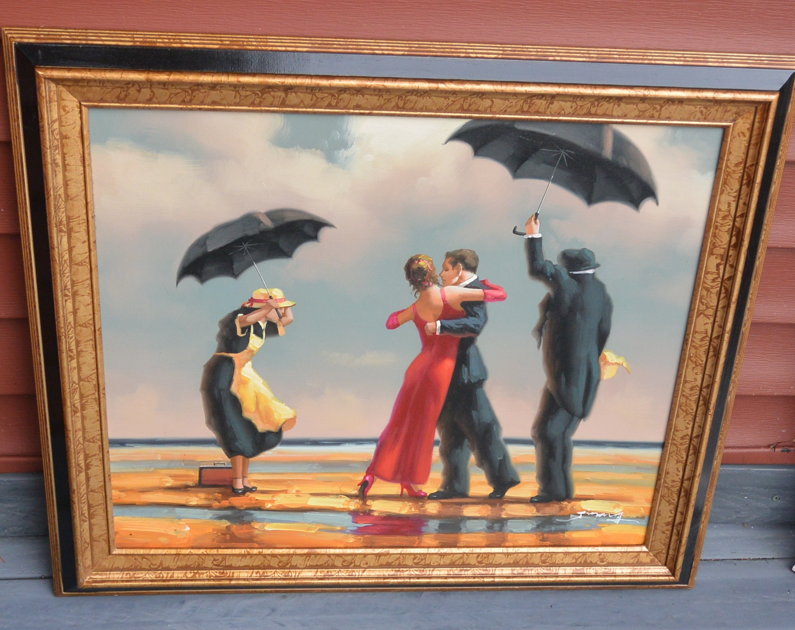 VENTA! Pintura al óleo original, Jack Vettriano, El mayordomo cantante -  Firmado, Marco de madera de dos tonos, Gran regalo - Vintage - ¡Raro,  Fabuloso! - Etsy México, image size:2661x2109