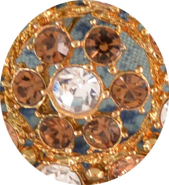 Haskell Like Brooch - Faceted Round Stones, Multi… - image 4