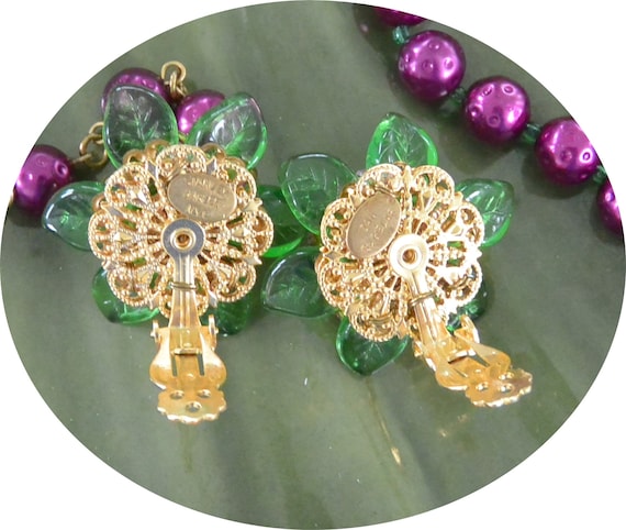 Stanley Hagler Necklace Earring Set: Signed, Beaded Butterfly