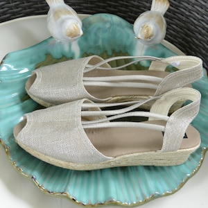 Chaussures Ballerines Sesto Meucci Femme - Cuir Beige/marron - Pointure 7.5 M - Italie