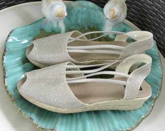 Sale Sesto Meucci Sandals Unused Elegant Silver Linomet US Size 10M Italy Box Great Gift Vintage Rare Fabulous