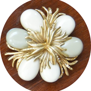SALE! Oscar de la Renta Brooch - UNUSED -Signed, 3-D, Two Color Enameled,  Gold Accent, Elegant, Great Gift - Vintage - Very Rare, Fabulous!