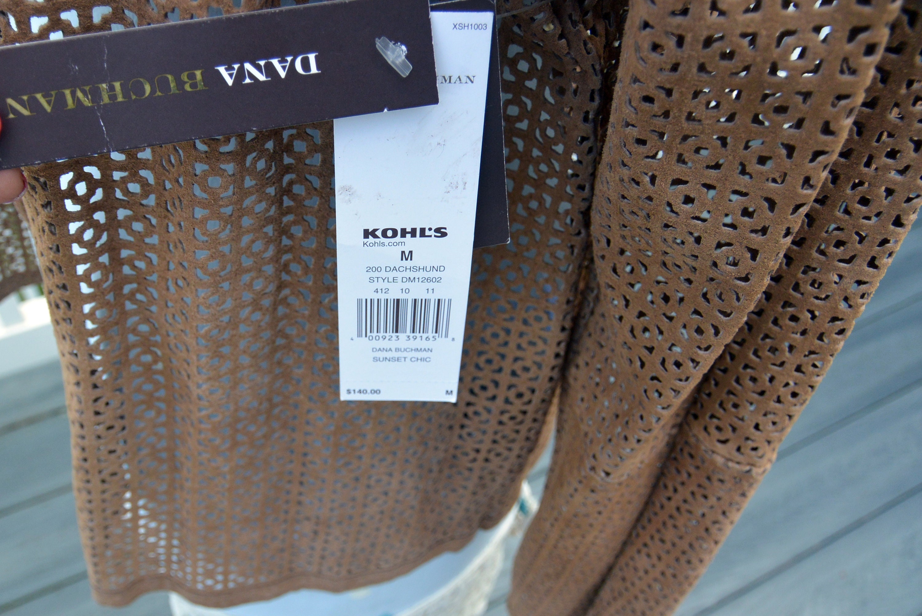 SALE! Dana Buchman Jacket - UNUSED - Open Brown Leather, All