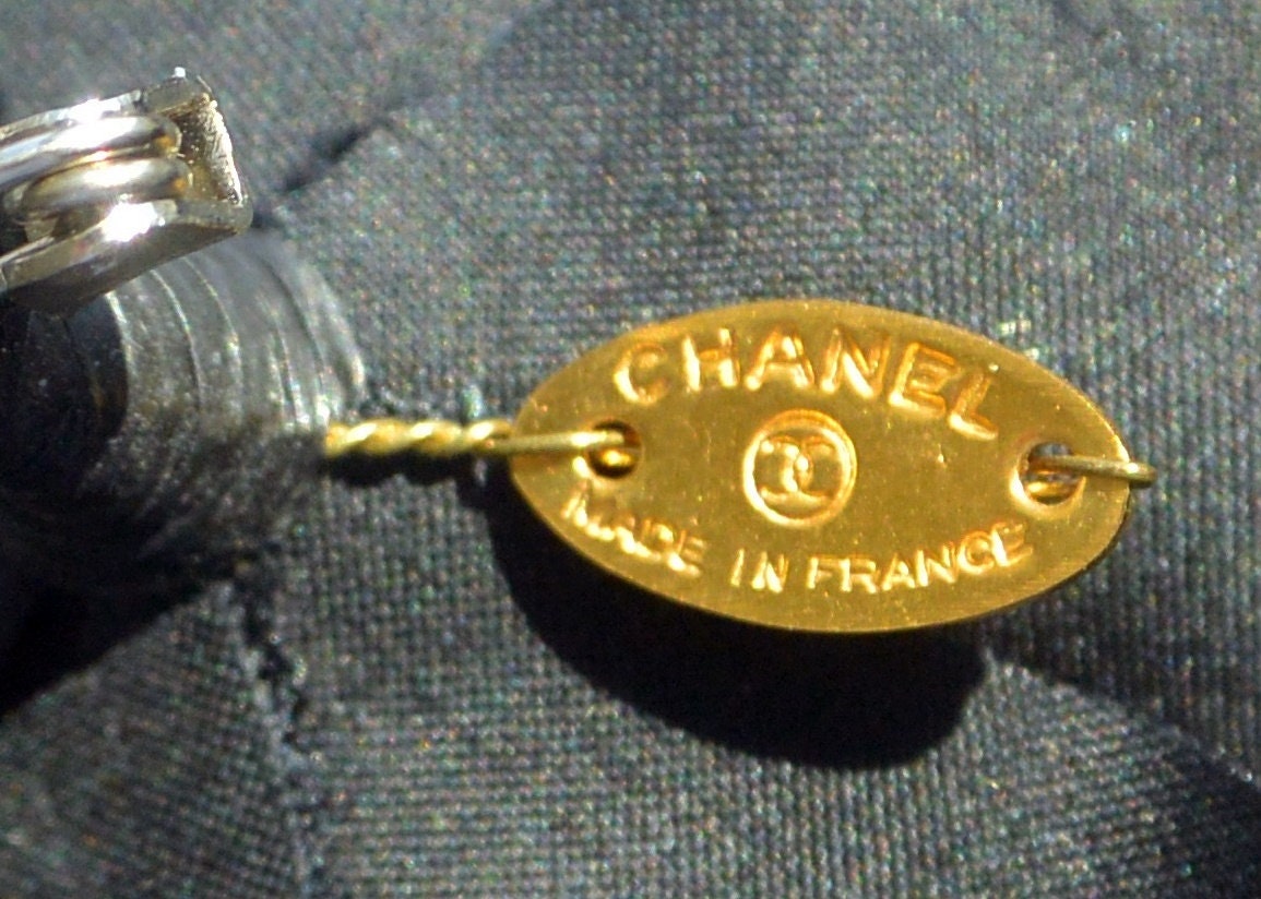 SALE Chanel Flower Brooch/pin UNUSED Signed Black -  UK