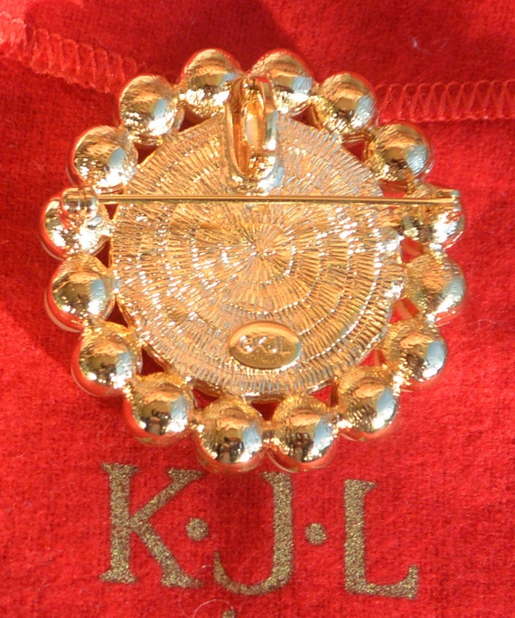 Sale! KJL Brooch/Pendant - UNUSED - Signed, Cream… - image 2