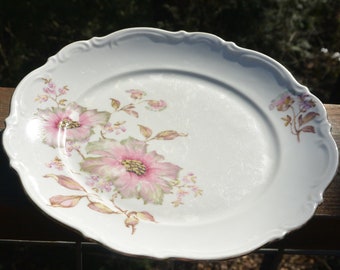 VENTE ! Assiette plate allemande Mitterteich - cornouiller, porc bavarois, bord festonné, bordure dorée, excellent cadeau - vintage - Retiré, fabuleux !