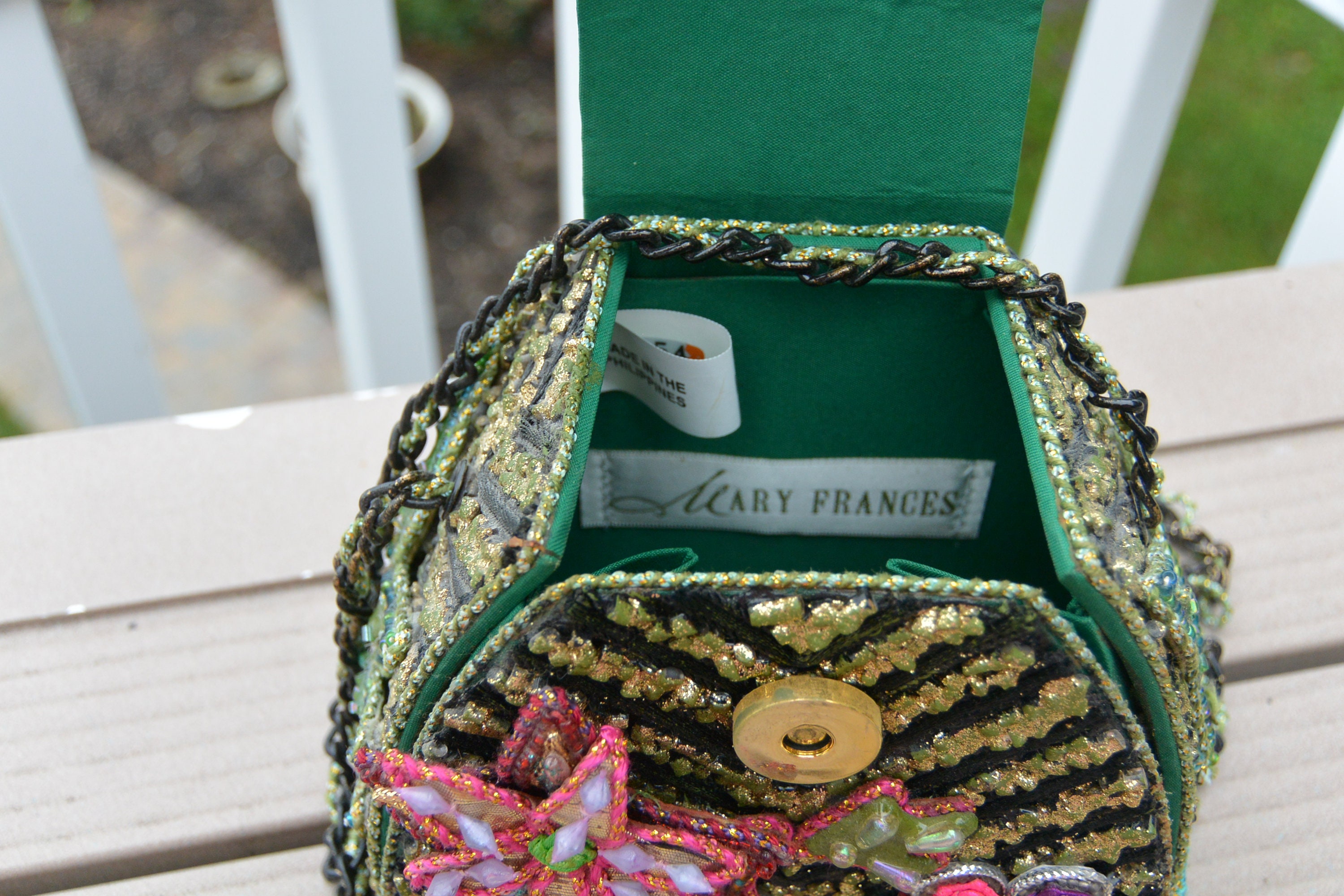 SALE! Mary Frances Bag - UNUSED - 3-D Floral, Beads