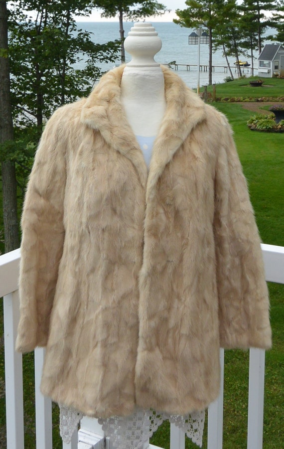 SALE! Blonde Mink Jacket - Luxury Fur, Elegant Lin