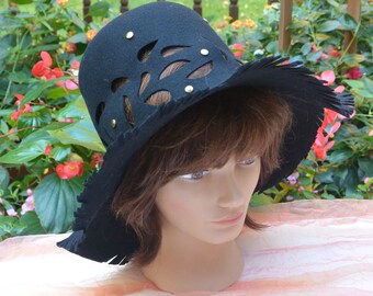 SALE! Henry Pollak  Hat - 100% Wool, Belvadere, Open Design Crown, Elegant Edge, Great Gift - Vintage - Rare, Fabulous!