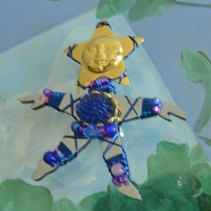VENTE ! Broche scintillante Liztech - inutilisée - signée, carte originale, fabriquée à la main, aux États-Unis, excellent cadeau - vintage - rare, ancienne, fabuleuse !