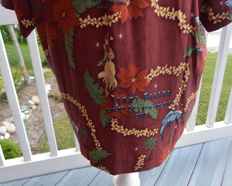 Tommy Bahama Silk Camp Shirt: UNUSEDE, Tag, Happy Hula Days, Men's L Vintage, SALE! image 12