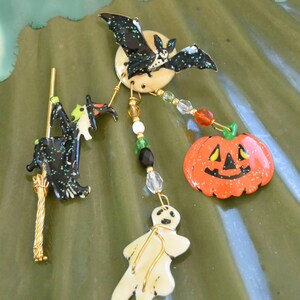 Lunch At The Ritz Halloween Belt Chain Rhinestone Crystal Pumpkin Witch Spider Lunch at Ritz Halloween - Etsy main image 4
