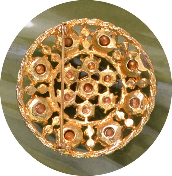 Haskell Like Brooch - Faceted Round Stones, Multi… - image 8