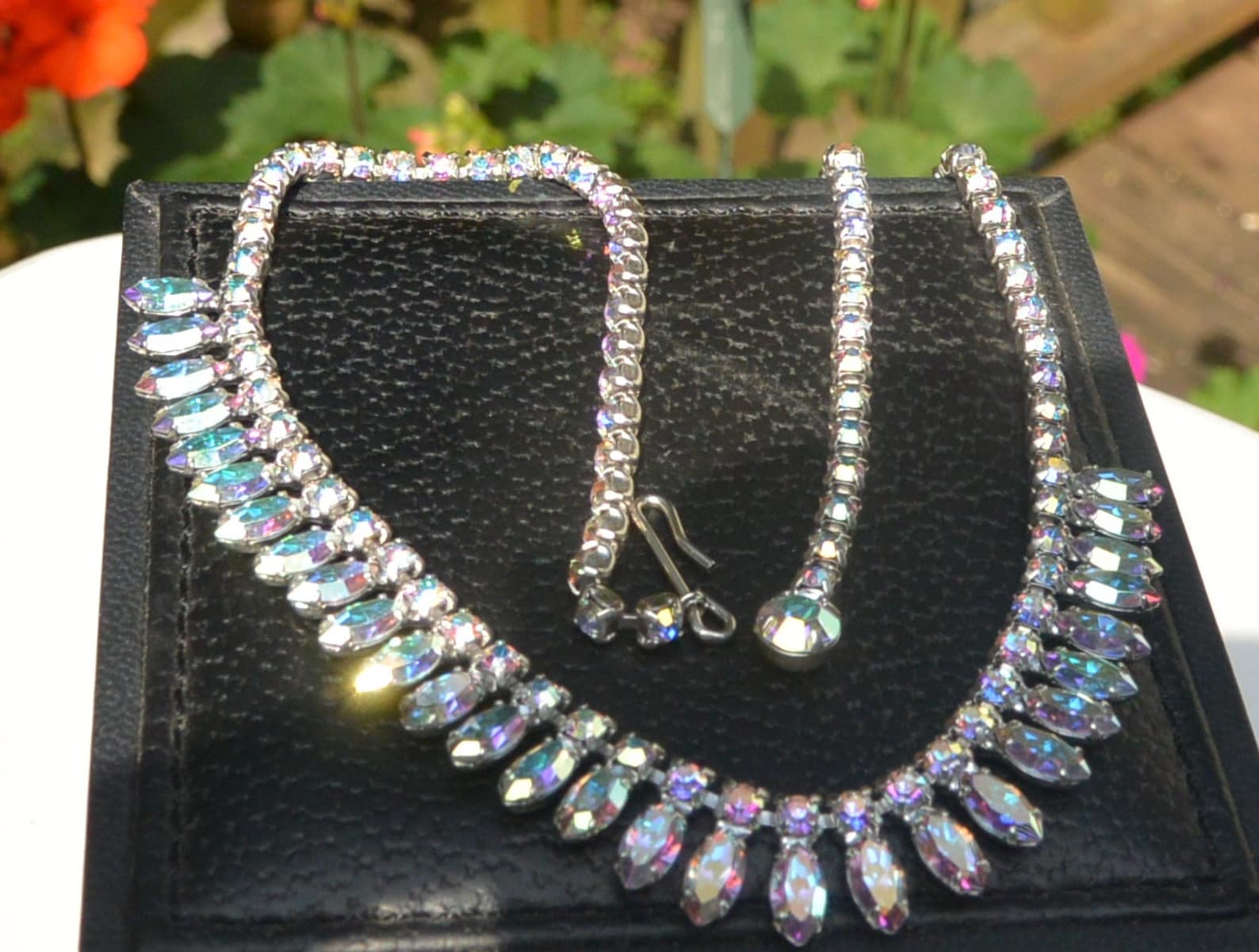 SALE B David Necklace Signed Sparkling Stones Etsy